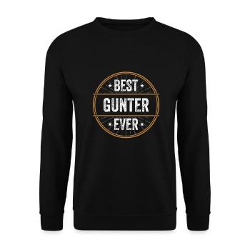 Meilleur cadeau de prénom Gunter Ever - Sweat-shirt Unisexe - noir - Devant - Alina (178cm) & Michal (187cm)