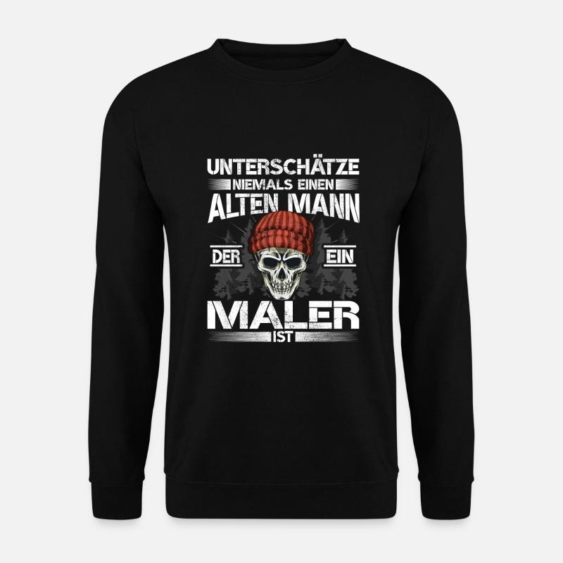 Maler Lackierer Alter mann Lackierer - Unisex Pullover - Schwarz