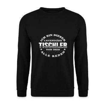 Tischler - Unisex Pullover - Schwarz - Vorne - Alina (178cm) & Michal (187cm)