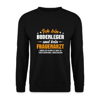 Bodenleger - Unisex Pullover - Schwarz - Vorne - Alina (178cm) & Michal (187cm)