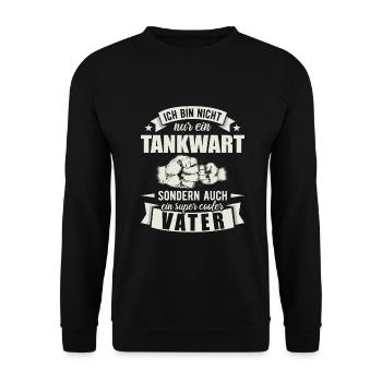 Tankwart - Unisex Pullover - Schwarz - Vorne - Alina (178cm) & Michal (187cm)