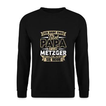 Metzger - Unisex Pullover - Schwarz - Vorne - Alina (178cm) & Michal (187cm)