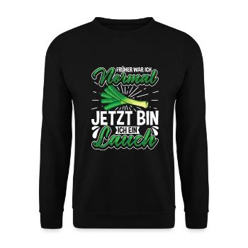 Lauch Kostüm Bodybuilding Satire Gym Jga - Unisex Pullover - Schwarz - Vorne - Alina (178cm) & Michal (187cm)