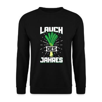 Lauch Kostüm Bodybuilding Satire Gym Jga - Unisex Pullover - Schwarz - Vorne - Alina (178cm) & Michal (187cm)