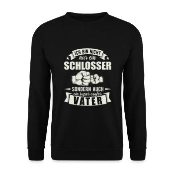 Schlosser Vater Papa Vatertag Schweißer - Unisex Pullover - Schwarz - Vorne - Alina (178cm) & Michal (187cm)