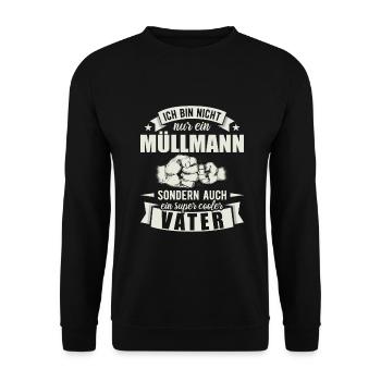 Müllmann - Unisex Pullover - Schwarz - Vorne - Alina (178cm) & Michal (187cm)