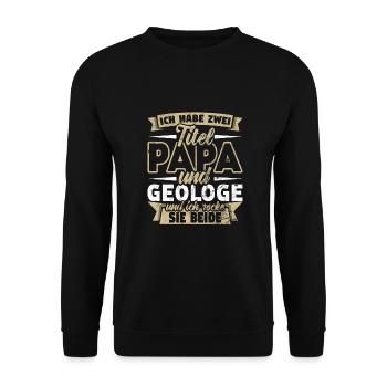 Geologe - Unisex Pullover - Schwarz - Vorne - Alina (178cm) & Michal (187cm)