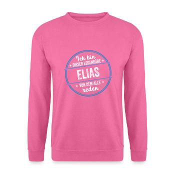 Ich bin dieser legendärer Elias Name - Unisex Pullover - Pink - Vorne