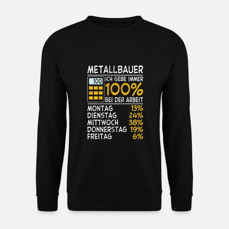 Immer 100% Metallbauer - Unisex Pullover - Schwarz
