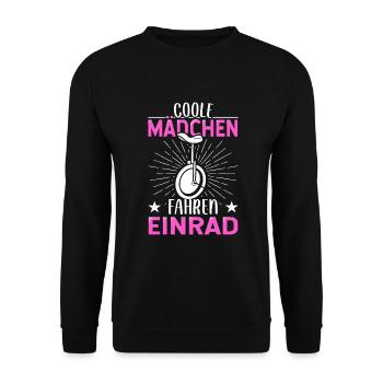 UnicycleBalancieren Kinder Einrad One Wheel - Unisex Pullover - Schwarz - Vorne - Alina (178cm) & Michal (187cm)