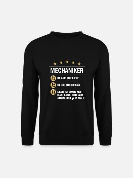 Mechaniker Paragraph - Unisex Pullover - Schwarz