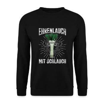 Lauch - Unisex Pullover - Schwarz - Vorne - Alina (178cm) & Michal (187cm)