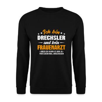 Drechsler - Unisex Pullover - Schwarz - Vorne - Alina (178cm) & Michal (187cm)