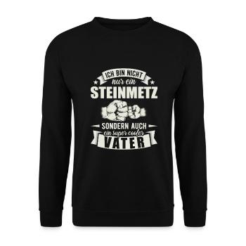 Steinmetz - Unisex Pullover - Schwarz - Vorne - Alina (178cm) & Michal (187cm)