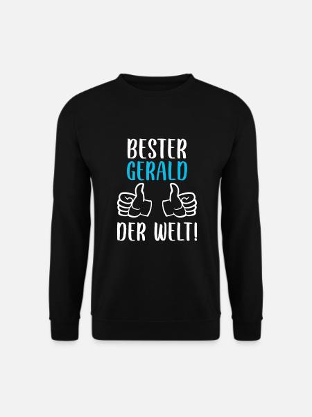 Gerald Vorname Name Geburtstag - Unisex Pullover - Schwarz