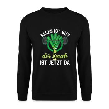 Lauch - Unisex Pullover - Schwarz - Vorne - Alina (178cm) & Michal (187cm)