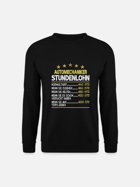 Stundenlohn Automechaniker - Unisex Pullover - Schwarz