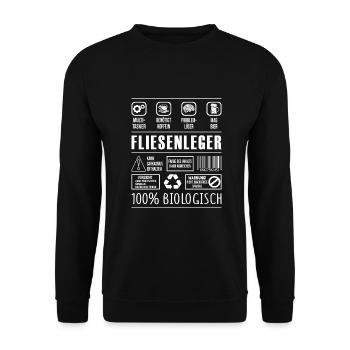 Fliesenleger Beruf Spruch lustig Mosaikleger - Unisex Pullover - Schwarz - Vorne - Alina (178cm) & Michal (187cm)