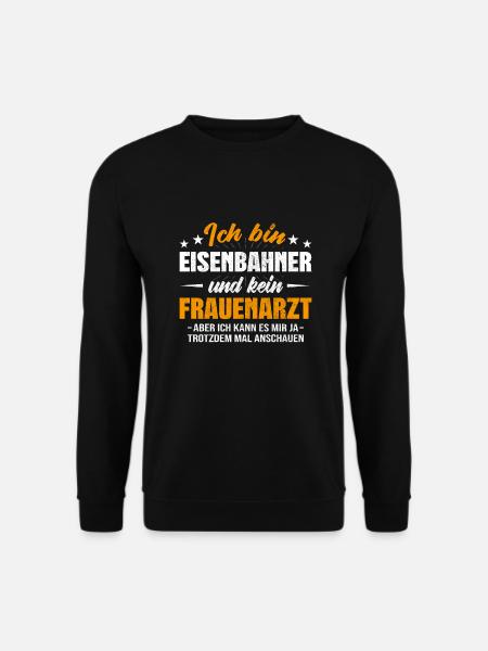 Eisenbahner und kein Frauenarzt Schaffner - Unisex Pullover - Schwarz