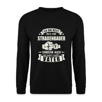 Straßenbauer - Unisex Pullover - Schwarz - Vorne - Alina (178cm) & Michal (187cm)