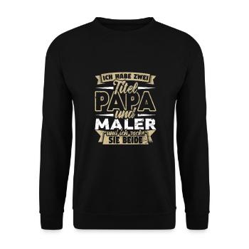 Maler - Unisex Pullover - Schwarz - Vorne - Alina (178cm) & Michal (187cm)
