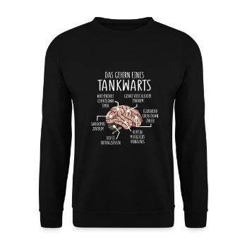 Tankwart Anatomie - Unisex Pullover - Schwarz - Vorne - Alina (178cm) & Michal (187cm)