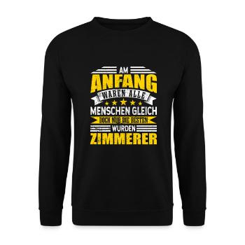 Zimmerer - Unisex Pullover - Schwarz - Vorne - Alina (178cm) & Michal (187cm)