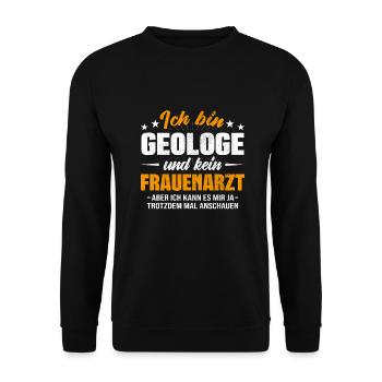 Geologe - Unisex Pullover - Schwarz - Vorne - Alina (178cm) & Michal (187cm)
