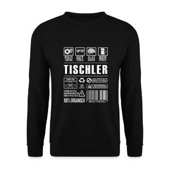 Tischler Lustiger Beruf Spruch Zimmerer - Unisex Pullover - Schwarz - Vorne - Alina (178cm) & Michal (187cm)