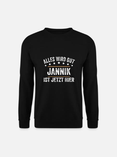 Jannik Vorname Name Geburtstag - Unisex Pullover - Schwarz