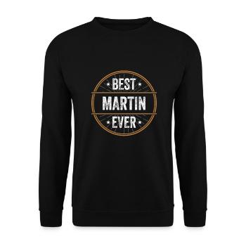Meilleur cadeau de prénom Martin Ever - Sweat-shirt Unisexe - noir - Devant - Alina (178cm) & Michal (187cm)