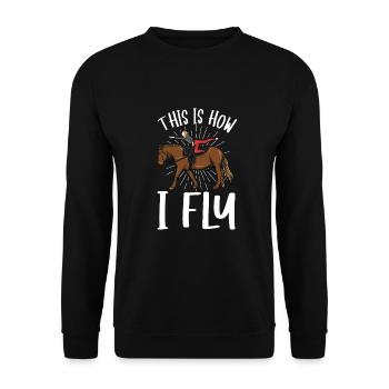 Voûte Volti Voûte Chevaux Chevaux Filles - Sweat-shirt Unisexe - noir - Devant - Alina (178cm) & Michal (187cm)