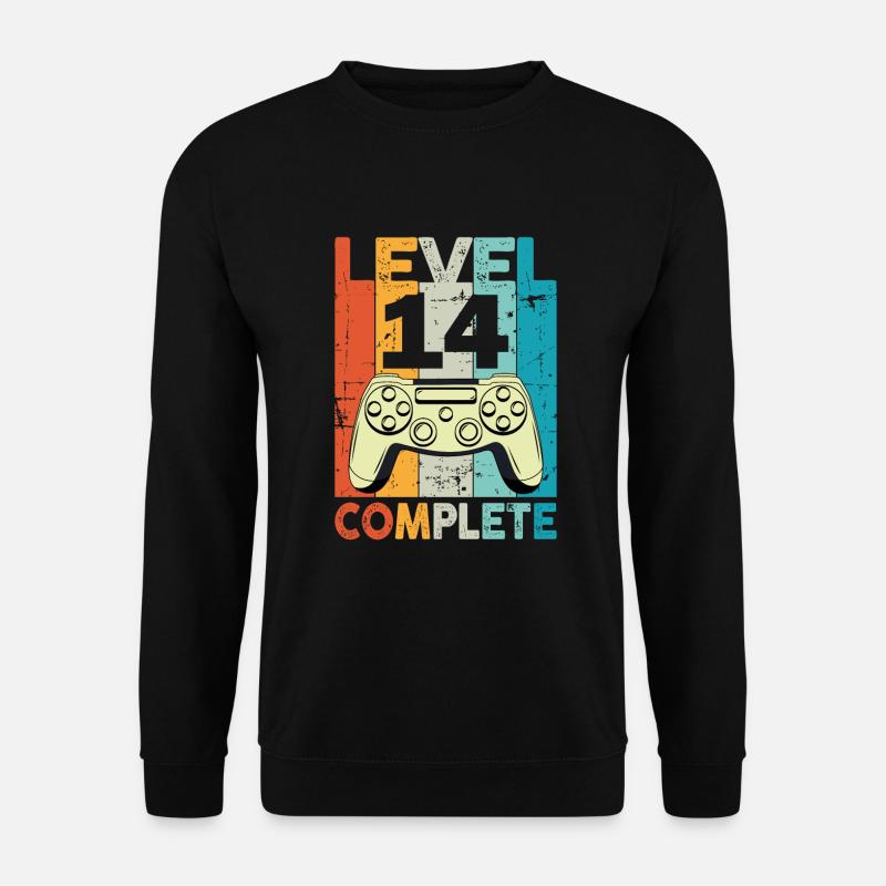 Level 14 Complete Gaming Birthday - Unisex Sweatshirt - black