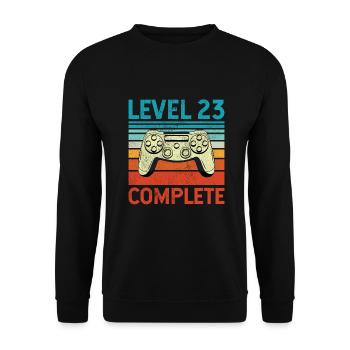 Niveau 23 Terminé - Sweat-shirt Unisexe - noir - Devant - Alina (178cm) & Michal (187cm)