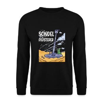 Sondeln Sondel Metalldetektor Schatzsuche - Unisex Pullover - Schwarz - Vorne - Alina (178cm) & Michal (187cm)