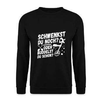 Sondeln Sondel Metalldetektor Schatzsuche - Unisex Pullover - Schwarz - Vorne - Alina (178cm) & Michal (187cm)