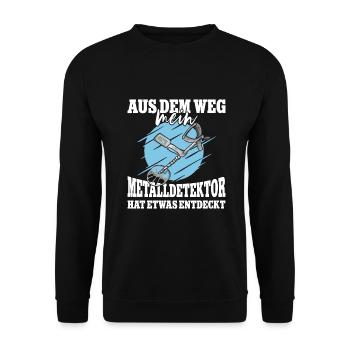 Sondeln Sondel Metalldetektor Schatzsuche - Unisex Pullover - Schwarz - Vorne - Alina (178cm) & Michal (187cm)