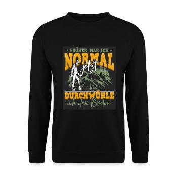 Sondeln Sondel Metalldetektor Schatzsuche - Unisex Pullover - Schwarz - Vorne - Alina (178cm) & Michal (187cm)