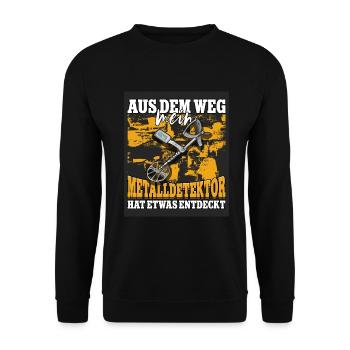 Sondeln Sondel Metalldetektor Schatzsuche - Unisex Pullover - Schwarz - Vorne - Alina (178cm) & Michal (187cm)