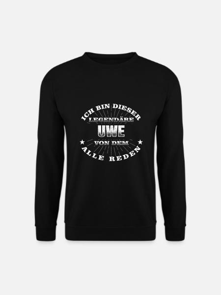 Legendärer Uwe lustiger vorname Name - Unisex Pullover - Schwarz
