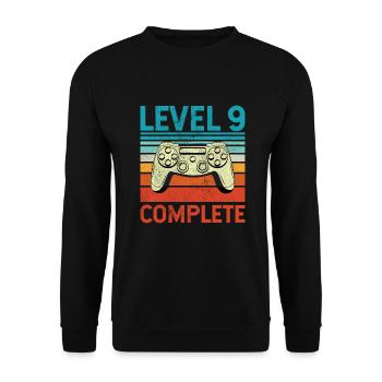 Niveau 9 Terminé - Sweat-shirt Unisexe - noir - Devant - Alina (178cm) & Michal (187cm)