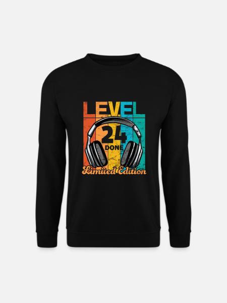 Gaming Geburtstag 24 Jahre Level 24 Complete - Unisex Pullover - Schwarz