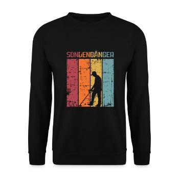 Sondeln Sondel Metalldetektor Schatzsuche - Unisex Pullover - Schwarz - Vorne - Alina (178cm) & Michal (187cm)