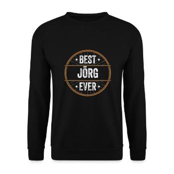Meilleur cadeau de prénom Jörg jamais - Sweat-shirt Unisexe - noir - Devant - Alina (178cm) & Michal (187cm)
