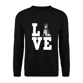 Alaska Malamute Chiens Cadeaux - Sweat-shirt Unisexe - noir - Devant - Alina (178cm) & Michal (187cm)