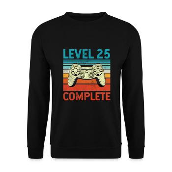 Level 25 Complete - Unisex Pullover - Schwarz - Vorne - Alina (178cm) & Michal (187cm)