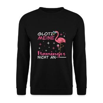 Flamingo Junggesellenabschied Frauen jga Saufen - Unisex Pullover - Schwarz - Vorne - Alina (178cm) & Michal (187cm)