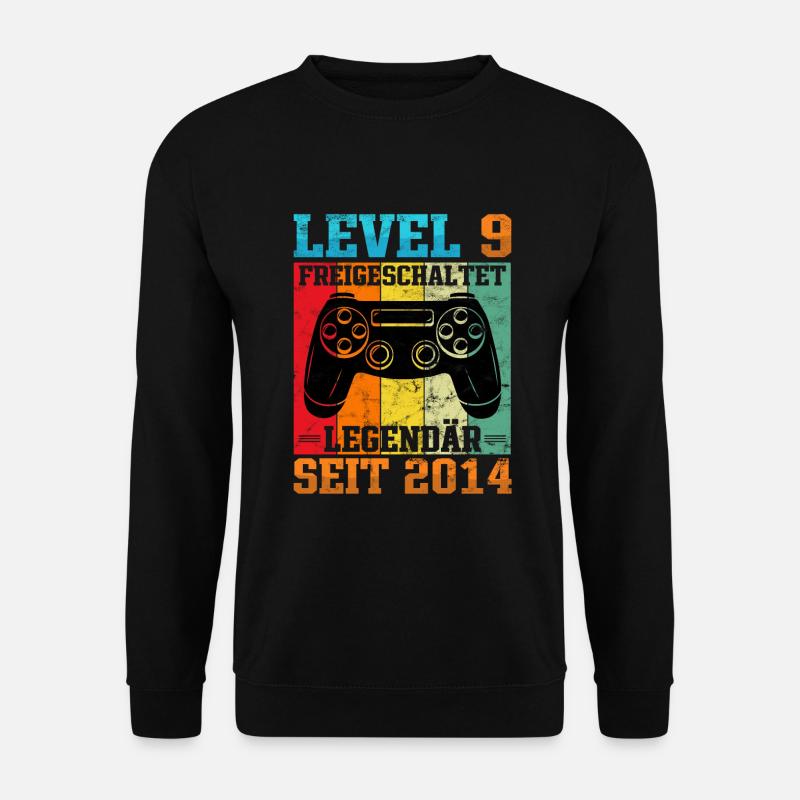 Gaming Geburtstag 2014 Level 9 - Unisex Pullover - Schwarz