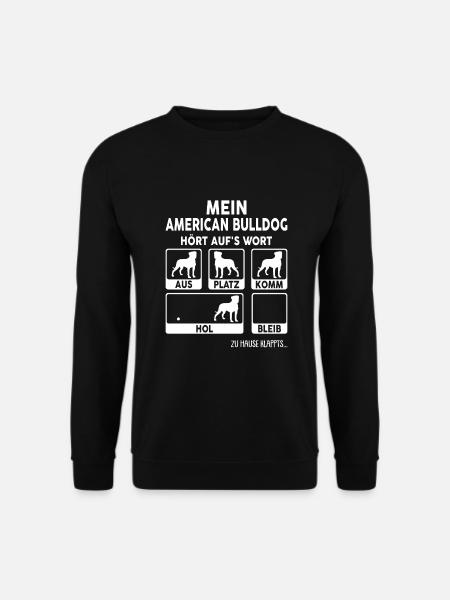 American Bulldog Geschenk Hunde - Unisex Pullover - Schwarz