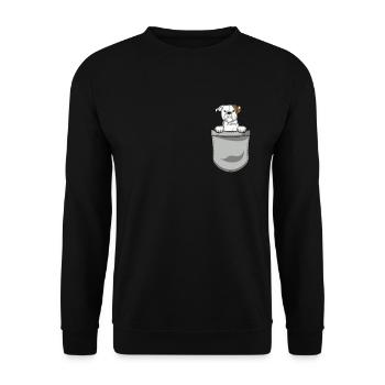 American Bulldog Chiens Cadeaux - Sweat-shirt Unisexe - noir - Devant - Alina (178cm) & Michal (187cm)